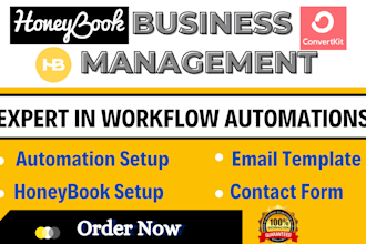 setup honeybook automation asana workflow dubsado, clickup respond io, honeybook