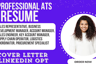 craft resume for sales rep, bdm, account manager,sales egr,logistics manager,scm