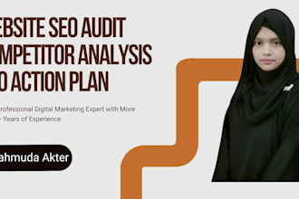 do website SEO audit with competitor analysis and action plan