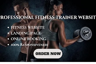 create fitness website, healthcare, yoga, fitness trainer website for fitness