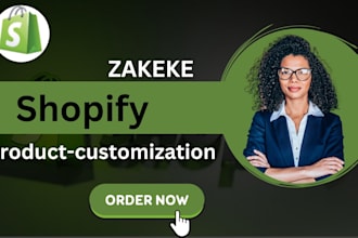 setup zakeke, customily, for shopify product customization