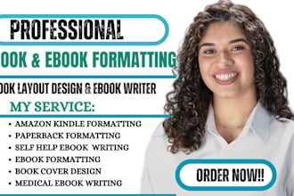 do book formatting, book layout design, amazon kindle ebook formatting paperback