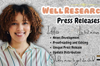 research to write and distribute quality US press releases on public relation