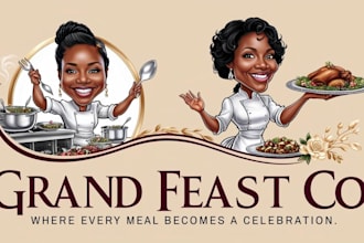 design your eye catching caricature logo