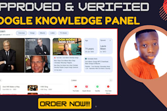 create an approved and verified google knowledgepanel for you or your brand