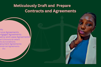meticulously draft and prepare legal contracts and documents