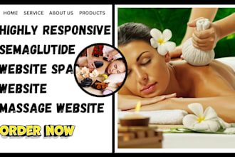 create semaglutide website spa website massage therapy healthcare website