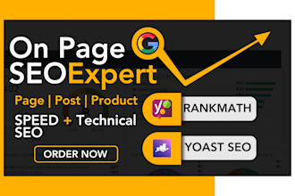 do rankmath, yoast, wordpress, website SEO setup and onpage optimzation