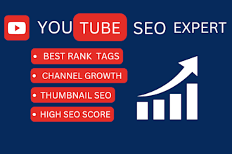 be your professional youtube SEO expert for your channel