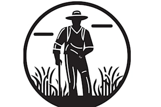 make modern cartoon agriculture farm logo