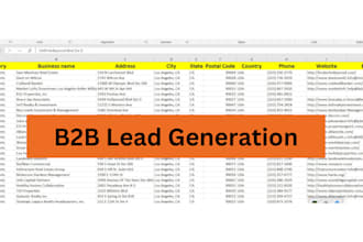 do b2b lead generation prospect list