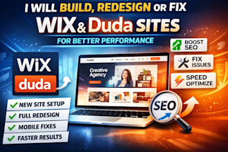 build edit duda website design wix website redesign fix duda website fix wix seo