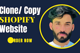 clone, copy, redesign or duplicate shopify store, shopify website