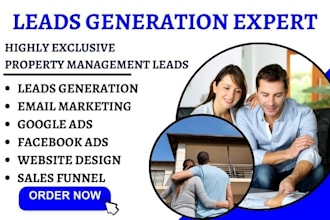 generate property management leads short term vacation rental leads airbnb leads