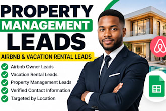 generate property management leads, airbnb owners and vacation rental leads
