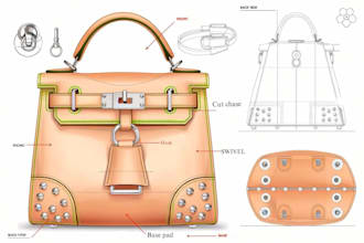 design detailed duffle bag, handbag, tote bag, backpack, bag tech pack 4 brands