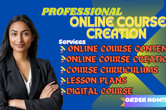 create online course content, course creation, ebook online course, lesson plan