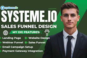 design systeme io sales funnel systeme io landing page systeme io website