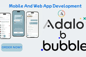 build web app with bubble io adalo buildfire mvp saas no code web app