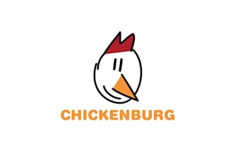 make amazing fried chicken fast food logo