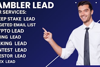 generate crypto lead, gamblers lead, voting lead, sweeptakes lead, forex lead