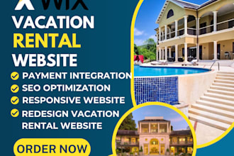design, redesign airbnb property management website, vacation rental website,wix