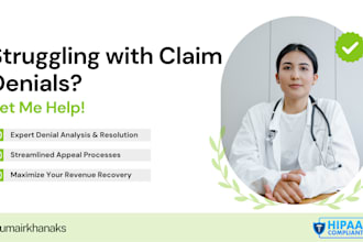 fix denied claims, rejected claims, manage billing and ar follow up