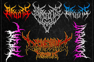 draw amazing black, slamming, or death metal logo design