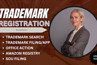handle your trademark registration and amazon brand registry in USA