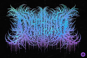 custome black or death metal logo for your band