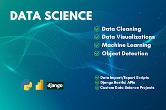 do data analysis, data visualization, ml, object detection using python