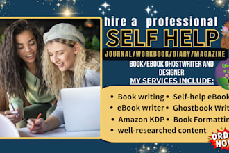 be your self help ebook writer on anxiety, mental heath and design workbook