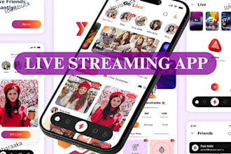 develop live streaming app vod app video streaming app ott app streaming website