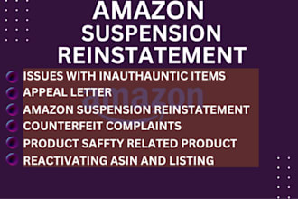 do amazon account reinstatement appeal letter plan of action, account suspension