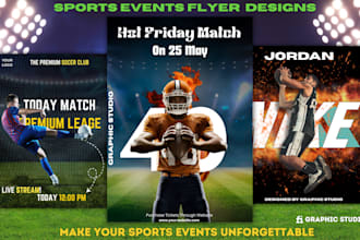 design dynamic sports flyers and football promo posters
