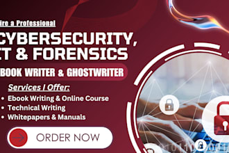 write cybersecurity ebook, cloud computing, IT, ai online course content