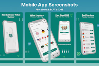 create eyecatching app store and play store screenshots design
