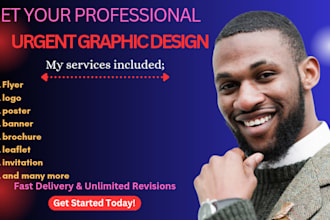 do your urgent graphic design work, logo, flyer, leaflets, poster, magazine,