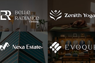 make an minimalist logo and brand identity with branding kit