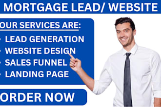 generate mortgage leads, mca leads, business loan leads, landing page