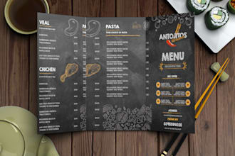 do modern restaurant menu design