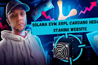 create web3 dapp on solana evm xrpl cardano hedara, staking website