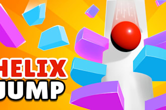 create a helix jump game, hyper casual game , jelly crush game in unity engine