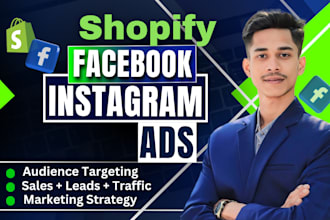 setup shopify facebook ads and instagram ads campaign