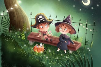 design children book illustrations and kids illustrations story book