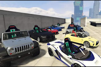 model fivem gun pack ,script ,chain and gta cars , fivem weapon , assets