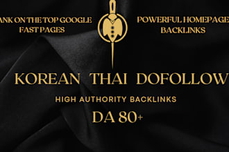 do korean high DR 80 da 90 dofollow homepage backlinks