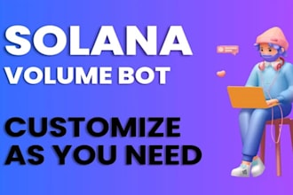 build solana volume bot, solana market maker bot on dexscreener and pumpfun