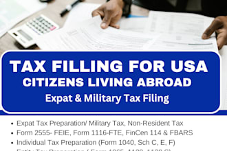 do expat and military tax return filing for USA citizens living abroad