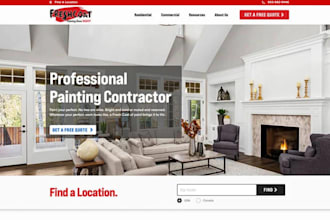 build painting website construction website roofing handyman website landingpage